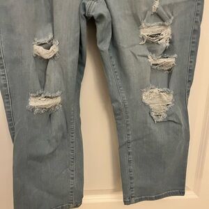 Torrid Light Blue Premium Stretch Jeans Crop bombshell